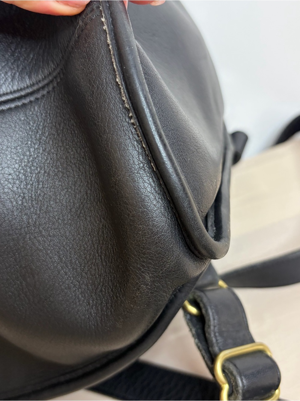 Vintage rare coach black leather backpack - Picture 7 of 15